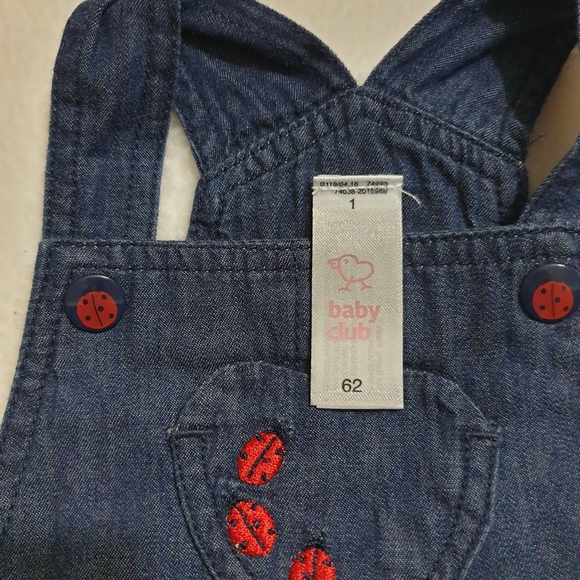 Baby Girl Denim Romper - Picture 2 of 2